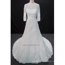 New Arrival Bridal Wedding Dress with Beading High Neck